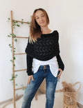 Karen - Multifunktionelt tørklæde med ærmer og knudedesign