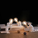 GlowNest – Bordlampe i form af en mus i hvid – Legende