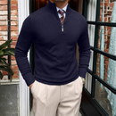 Emil – Herresweater med Standkrave og Quarter-Zip