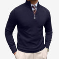 Emil – Herresweater med Standkrave og Quarter-Zip