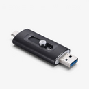 Flashfold - 3-i-1 USB Flash Drive med USB 3.0 og Type-C Stik