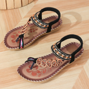 Dame flade sandaler med T-rem