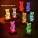 GlowBear - 3D LED bjørnelampe med 7 farver