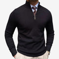 Emil – Herresweater med Standkrave og Quarter-Zip