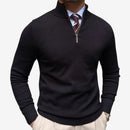 Emil – Herresweater med Standkrave og Quarter-Zip