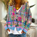 Lina - Løstsiddende sweater med knapdetaljer og dyb