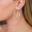Ava - Elegante hoop-øreringe med dråbeformede detaljer