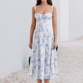 Venice – Elegant Sommerkjole med Empire-Snit og Korsetdetaljer