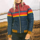 Maria retro dunjakke med fleecefor