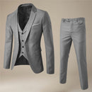 Oliver - 3 delt Langærmet Jakkesæt med Blazer Slim Fit