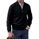 Adam - Stilfuld Langærmet Sweater Med Halv Lynlås