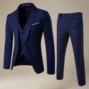 Oliver - 3 delt Langærmet Jakkesæt med Blazer Slim Fit