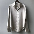 Dame Bluse med Frontknapper og Lange Ærmer