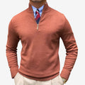 Emil – Herresweater med Standkrave og Quarter-Zip