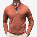 Emil – Herresweater med Standkrave og Quarter-Zip