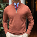 Emil – Herresweater med Standkrave og Quarter-Zip