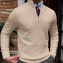 Emil – Herresweater med Standkrave og Quarter-Zip