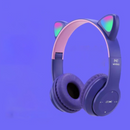 Trådløse Bluetooth-hovedtelefoner med LED-katteører