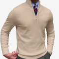 Emil – Herresweater med Standkrave og Quarter-Zip