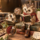 Owlread - Uglefigur med Bog til Indretningsdekoration