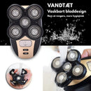 SkullGlide - Vandtæt 5-i-1 elektrisk kraniebarbermaskine