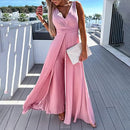 Amelia - Ærmeløs Jumpsuit med V-hals