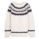Lina - Fair Isle-sweater med smal pasform og ribbede