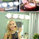 Bærbar LED-makeuplampe med justerbar lysstyrke