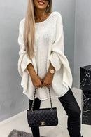 Clara - Stilfuld sweater med rund hals og ribbede manchetter