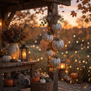 Pumpkinlit - Oplyst Græskarkrans med Integrerede LED-lys