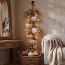 Pumpkinlit - Oplyst Græskarkrans med Integrerede LED-lys