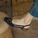 Abigail - Luksuriøse slingbacks i ruskindslook