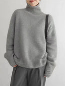 Olivia - Klassisk Sweater Med Høj Hals Og Løs Pasform