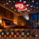 NordicGlow - USB LED juleprojektorlampe med festlige mønstre