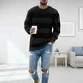 Andreas - Langærmet sweater med stribet mønster og slank