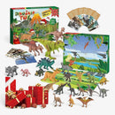 Dinojolly - Dinosaur Adventskalender med 24 Figurer og Legemåtte