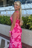 Camila maxikjole med blomsterbroderi
