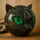 Kattehovedskulptur til elegant boligindretning