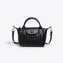 Athena - Kompakt crossbody-taske med vævet tekstur