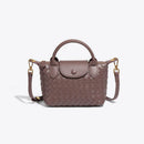 Athena - Kompakt crossbody-taske med vævet tekstur