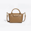 Athena - Kompakt crossbody-taske med vævet tekstur