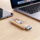 Flashfold - 3-i-1 USB Flash Drive med USB 3.0 og Type-C Stik