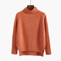 Liva – Strikket Pullover med Halvhøj Krave og Løs Pasform
