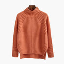 Liva – Strikket Pullover med Halvhøj Krave og Løs Pasform