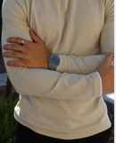 Ethan - Elegant armbåndsur med tekstureret urskive og