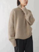 Olivia - Klassisk Sweater Med Høj Hals Og Løs Pasform