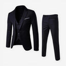 Oliver - 3 delt Langærmet Jakkesæt med Blazer Slim Fit