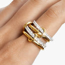 Nora – Stabelbar ring med tofarvet finish