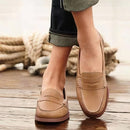 Linda – Slip-on loafers med teksturerede detaljer