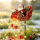 Yulebeam - Solcelle Juledekoration med Flyvende Julemandsslæde
